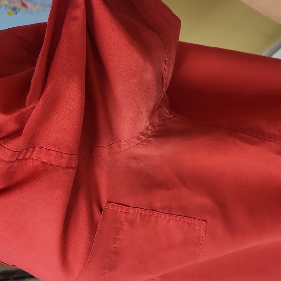 Zenformen professionnal Casual Button Down men Dress Shirt short sleeves red - Picture 5 of 15